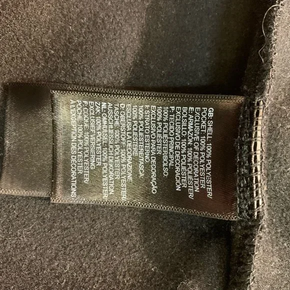 The North Face Mens Windbreaker Jacket Black Zipper Pockets Logo Collar L - Picture 6 of 7